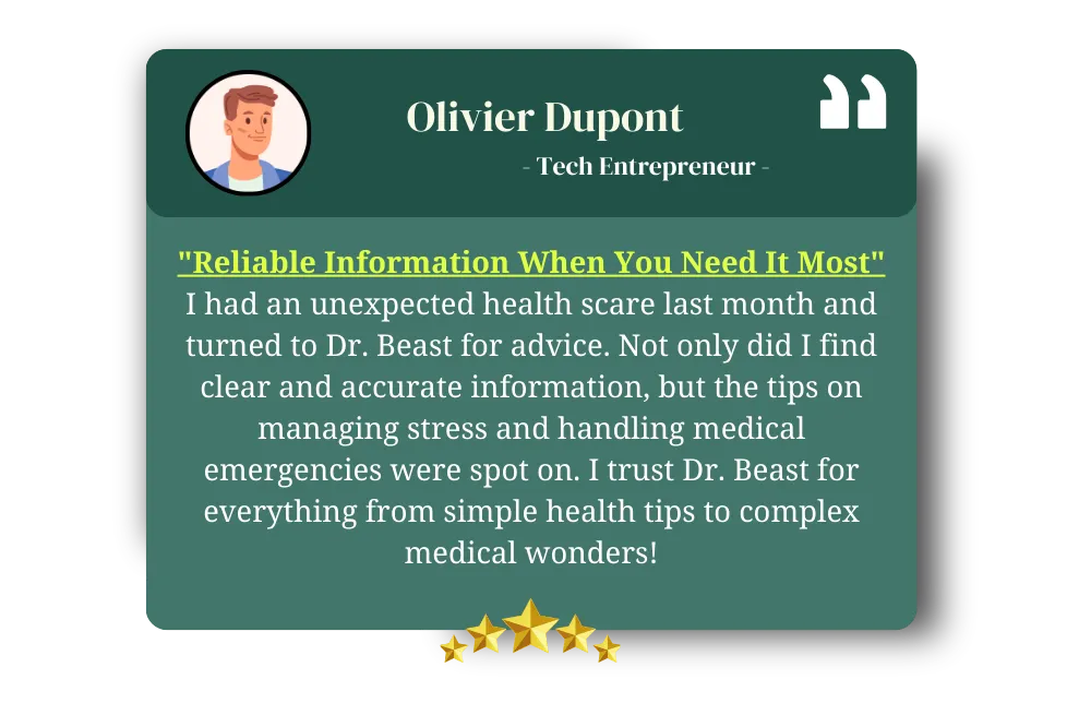 an image of a testimonial reflecting customer opinion about treasure trove of medical insights, emphasizing the value of the website's resources